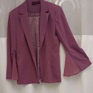 Fever Mauve Blazer with Flared Sleeves